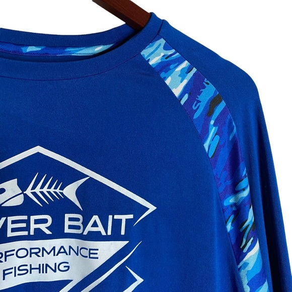 Silver Bait Blue Water Performance Long Sleeve Crew Neck Shirt Large L - Picture 6 of 16